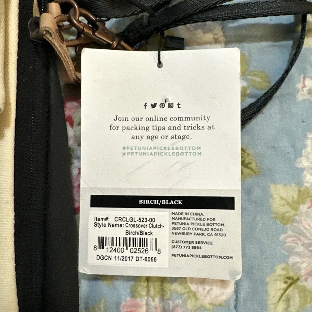 Petunia Pickle Bottom Crossover Clutch Black Stone Diaper Bag Baby Imperfection